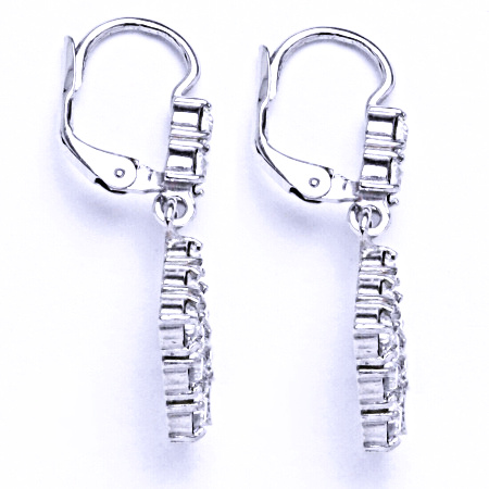 Stříbrné visací náušnice Swarovski čiré - NK1346/1341
