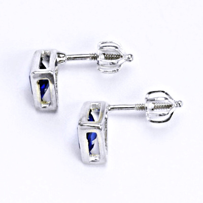 Stříbrné náušnice trojúhelník spinel - NŠ1076
