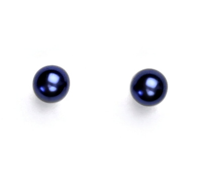 Stříbrné náušnice 2v1 Swarovski perla Blue - NŠ1183/1512m