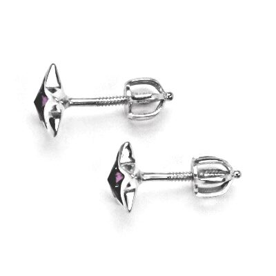 Stříbrné náušnice hvězda Swarovski bermuda blue - NŠ1326