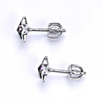 Stříbrné náušnice hvězda Swarovski vitrail light - NŠ1326
