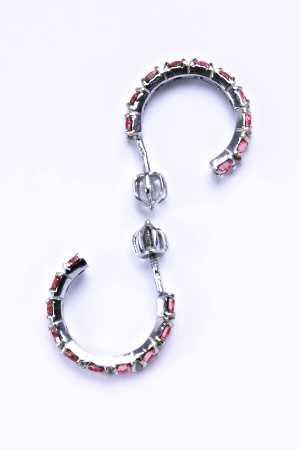Stříbrné náušnice Swarovski Light rose - NŠ1340