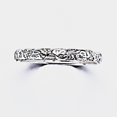 Stříbrný prsten lipové listy  - T933