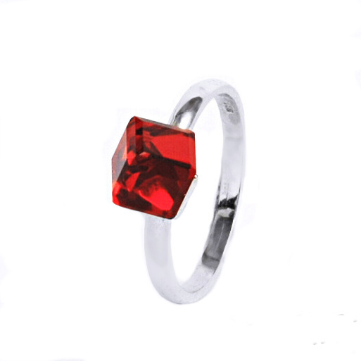 Stříbrný prsten Swarovski Light siam - T1230