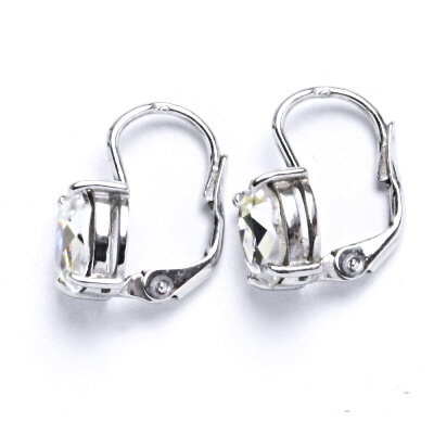 Stříbrné náušnice Swarovski čiré - NK1245