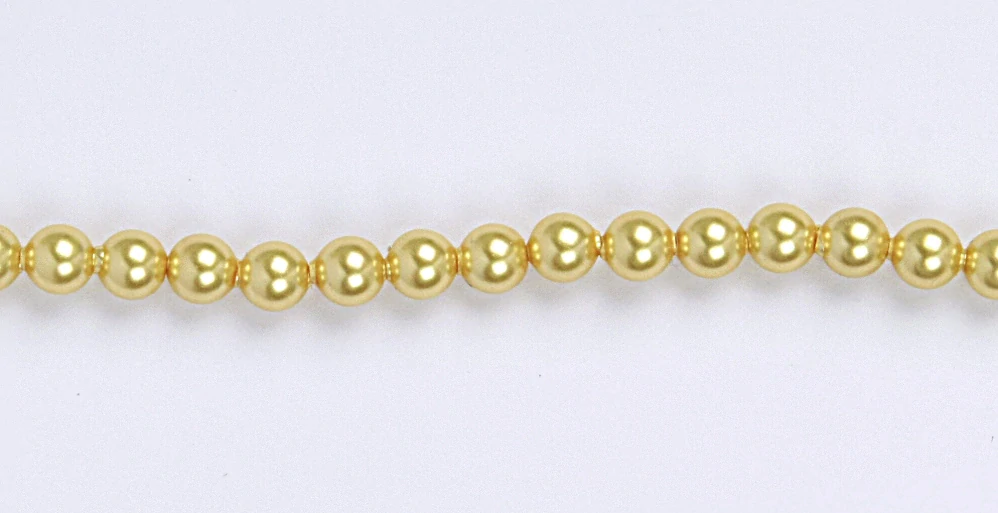 Náhrdelník perly Swarovski 4 mm gold