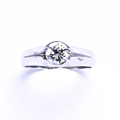 Stříbrný prsten čirý zirkon - VR76