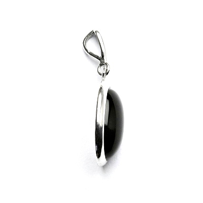 Stříbrný přívěsek přírodní onyx - P1454