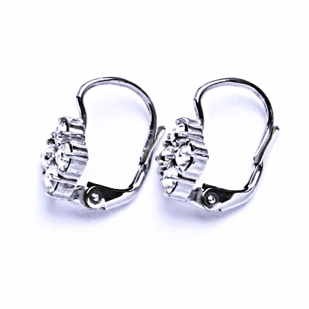 Stříbrné náušnice Swarovski čiré - NK1324