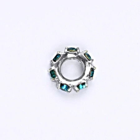Stříbrný přívěsek korálek Swarovski blue zirkon - P1371