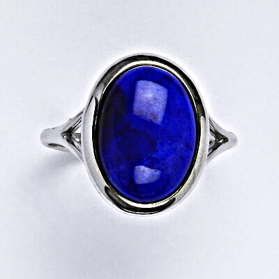 Stříbrný prsten přírodní lapis lazuli - T1454