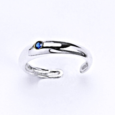 Stříbrný prsten na nohu zirkon spinel - T1108