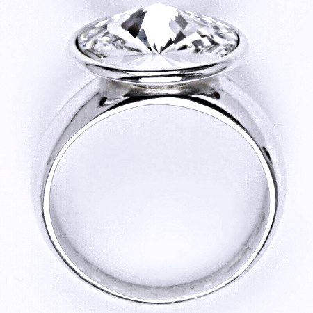 Stříbrný prsten Swarovski krystal čirý - T1372