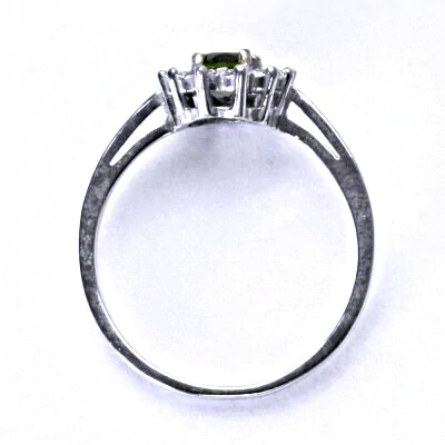 Stříbrný prsten Kate přírodní vltavín - T1480