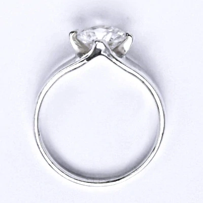 Stříbrný prsten čirý zirkon 7 mm - T1082