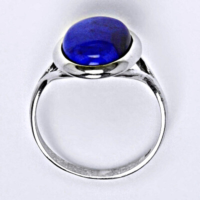 Stříbrný prsten přírodní lapis lazuli - T1454