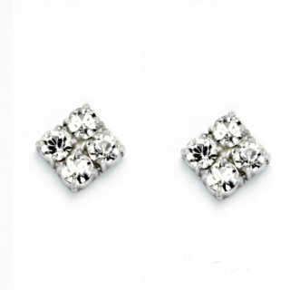 Stříbrné náušnice Swarovski čiré - NŠ1324