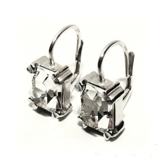 Stříbrné náušnice Swarovski krystal čirý  - NK1201