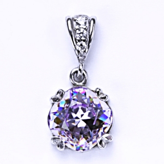 Stříbrný přívěsek Swarovski krystal violet - P1225