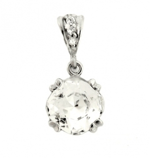 Stříbrný přívěsek Swarovski krystal čirý - P1225