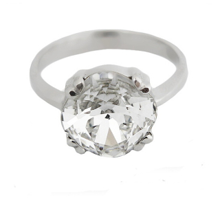 Stříbrný prsten Swarovski krystal čirý - T1225