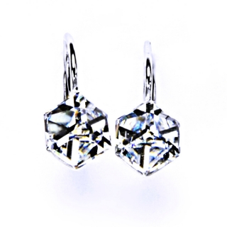 Stříbrné náušnice Swarovski čiré - NK1230