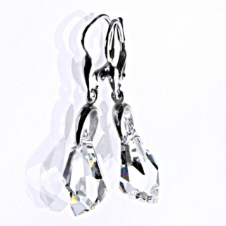 Stříbrné náušnice Swarovski krystal čirý - NK1313