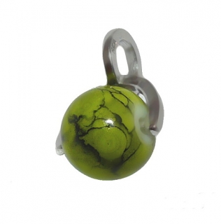 Stříbrný přívěsek batika peridot - P1192