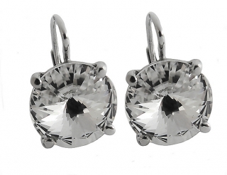 Stříbrné náušnice Swarovski krystal čirý - NK1188