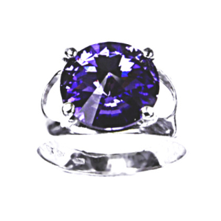 Stříbrný prsten krystal Swarovski Tanzanit - T1188
