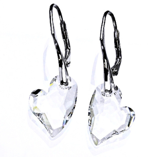 Stříbrné náušnice Swarovski krystal  čiré - NK1295