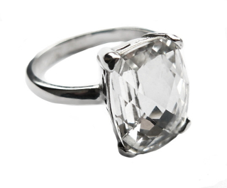 Stříbrný prsten Swarovski Swarovski krystal čirý - T1283