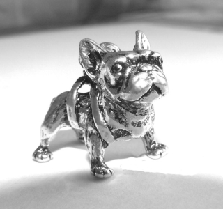 Stříbrný přívěsek 3D figurka francouzký buldoček - DN129