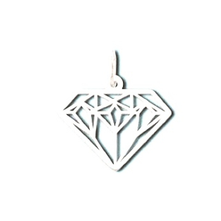 Stříbrný přívěsek krystal diamant - PA0448