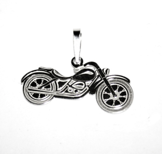 Stříbrný přívěsek motorka - PA0032