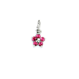 Stříbrný přívěsek květinka Swarovski fuchsie - P1391