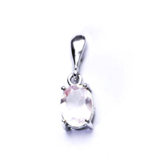 Stříbrný přívěsek přírodní růženín 8x6 mm - P1245