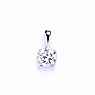 Stříbrný přívěsek čirý zirkon 6 mm - P1001