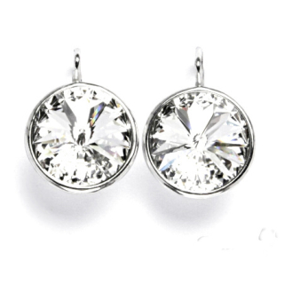 Stříbrné náušnice Swarovski krystal čirý - NK1372