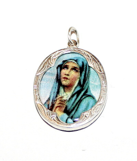 Stříbrný přívěsek medailon Madonka - P1013 D