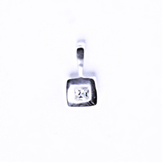 Stříbrný přívěsek čirý zirkon - P1128