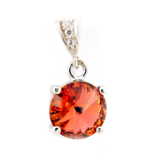 Stříbrný přívěsek Swarovski paparadscha - P1188