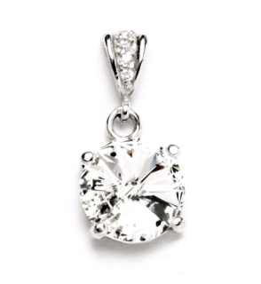 Stříbrný přívěsek Swarovski čirý crystal - P1188