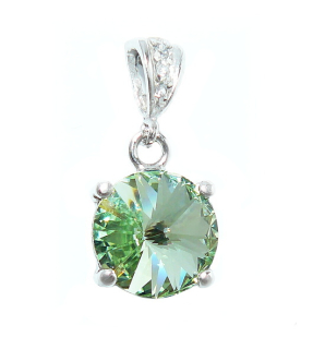 Stříbrný přívěsek Swarovski chryzolit - P1188