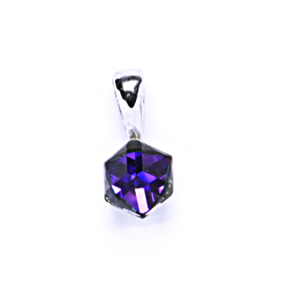 Stříbrný přívěsek Swarovski heliotrop -  P1230 