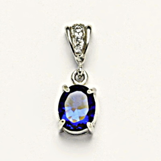 Stříbrný přívěsek zirkon spinel - P1244