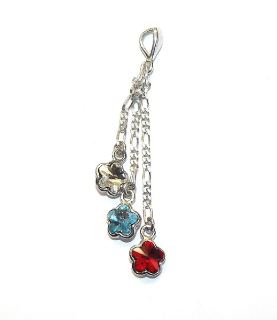 Stříbrný přívěsek kytičky Swarovski krystaly - P1297/3ř