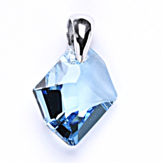 Stříbrný přívěsek  Swarovski  akvamarine  - P1302 