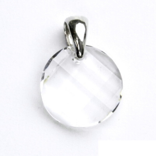 Stříbrný přívěsek twist Swarovski čirý  - P1302 