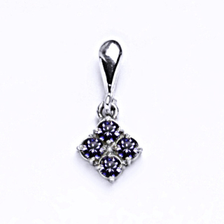 Stříbrný přívěsek Swarovski tanzanite - P1324